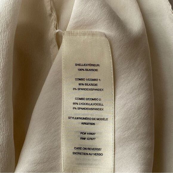 Alice + Olivia Ivory Draped Silk Sleeveless Blouse Size Small - Picture 13 of 15